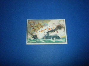 U.S. NAVY VICTORIES #45 - Bowman 1954 trading card - Printed in U.S.A.