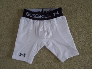 Under Armour Boy’s YSM Compression Spandex Cup Slider Sliding Baseball Shorts - Picture 1 of 1