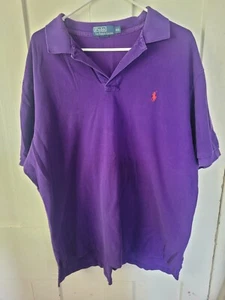 Polo Ralph Lauren Purple Orange Pony Polo Shirt XXL 2XL Mens - Picture 1 of 1