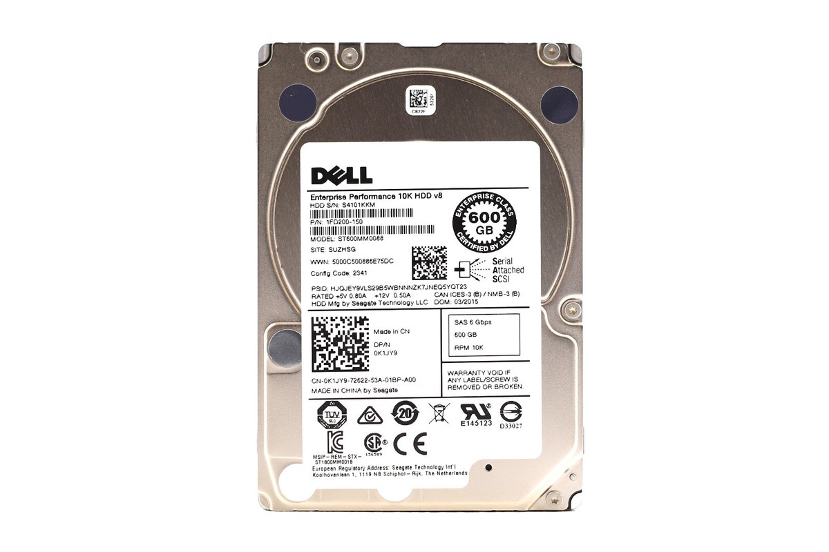 Dell 2.5 Inch 600GB SAS Internal Hard Disk Drives for sale