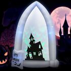 Modern 7 Feet Halloween Inflatable Tombstone with Bat LED Projector