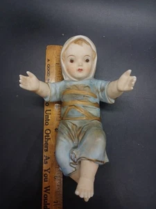 Natività vintage in porcellana Gesù bambino lungo 6" così com'è - Foto 1 di 15