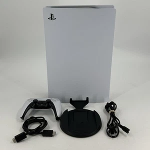 Sony PlayStation 5 Disc Edition Console White 825GB w/ Controller - Very Good - Picture 1 of 7