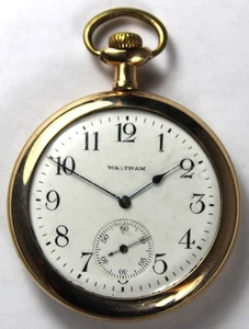 Orologio da tasca Waltham Grade 225 12s 17j Gold Filled 1908 - Funzionante - Foto 1 di 5
