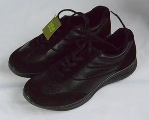 HOTTER ladies trainers uk 5 eu 38 std fit black suede comfort lace up leather - Picture 1 of 6
