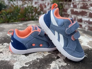 Reebok Venturflex Chase II Sneaker Classic Blue Slate/Buncker Blue/Orange Sz 5 - Picture 1 of 14