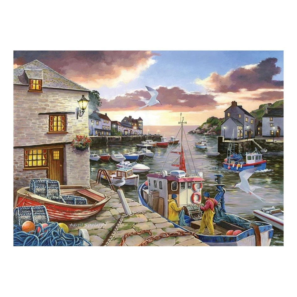 The House of Puzzles, Harbour Lights, BIG 250 Piece Jigsaw Puzzle - Image 1 of 1