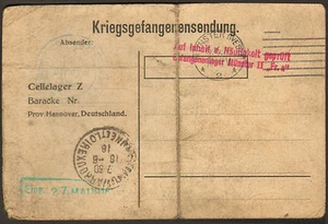 GUERRE 14/18 COURRIER DE PRISONNIER KRIEGSGEFANGENENSENDUNG MUNSTER 1916  - Imagen 1 de 1