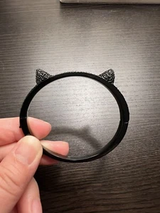 NWOT Kate Spade Black Cat Ear Jazz Things Bangle Bracelet - Picture 1 of 5
