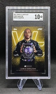 2021 Topps F1 Lights Out Lewis Hamilton World Champion SGC 10 GM MINT F1 GOAT - Picture 1 of 2