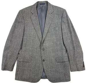 Brooks Brothers Mens 1818 Fitzgerald Sport Coat 44L EThomas Wool Cashmere Gray - Picture 1 of 12