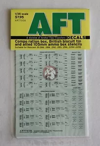 Archer 1/35 verschiedene 105 mm, Compo-Box und britische Keksblechschablonen AR77008 - Bild 1 von 1