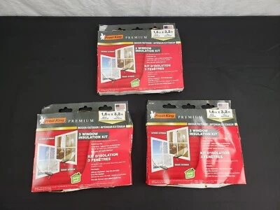 Nuevo LOTE DE 3 Kit de Aislamiento de Ventanas V83/3M Película Aislante Retráctil Interior Exterior Foto 1 de 2