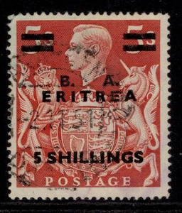 BOIC - ERITREA GVI SG E24, 5s sobre 5s rojo, USADO. Gato 18€. - Imagen 1 de 1