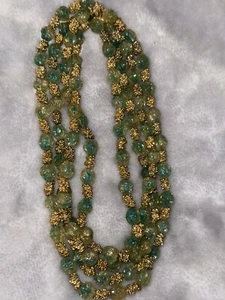Vintage Glass Beads With Metal Spacers - Picture 1 of 6
