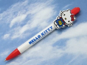 Hello Kitty Pen Character Clip Kitty in Blue Overalls 30th Anniversary Pen - Picture 1 of 9