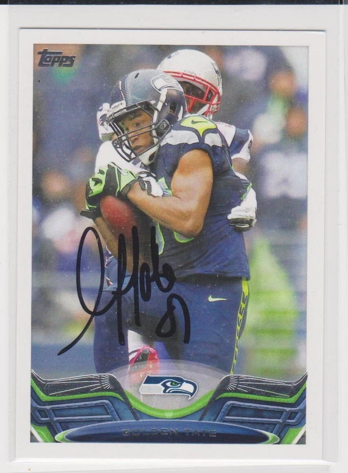 GOLDEN TATE SEATTLE SEAHAWKS 2013 TOPPS #306 NOTRE DAME COLLEGE AUTOGRAPHED CARD - Image 1 of 1