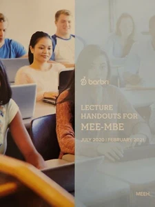 Barbri Lecture Handouts for MEE-MBE July 2020 February 2021 MAT# 42696909 - Picture 1 of 2