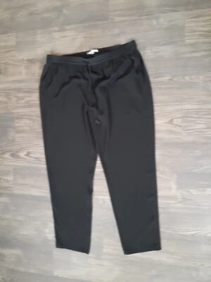 Jennifer Lopez 1X Black Pull-on Tapered Leg Pants Stretch Waist - Image 1 of 4