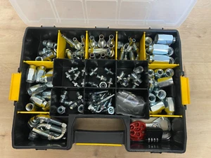 Reusable Hydraulic Fittings Kit, bsp mild steel,Elbows & Straights,in Carry Case - Picture 1 of 1