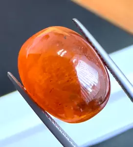 Cabujón Granate Espesartina Naranja Rojizo Grande 23.90ct 100% Tierra Natural Extraído - Imagen 1 de 6