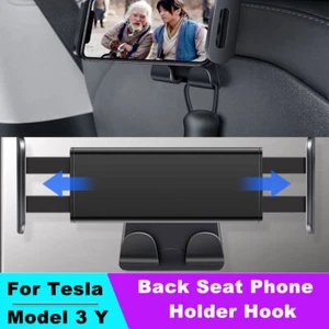 Crochet porte-téléphone pour siège arrière pour Tesla 3 Y support d'appuie-tête PC support tablette - Photo 1 sur 12