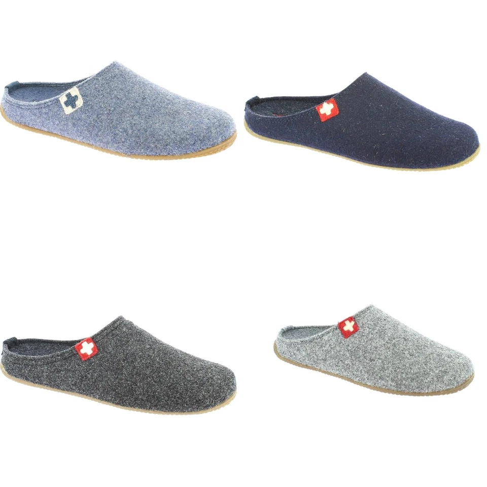 Living Kitzbühel Pantoffel Filz Schweizer Kreuz Unisex Schlüpfschuh | Slipper |