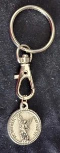Patron Saint Key Chain - Always with You - Choose Saint (K-Z) Silver Plated 2.5" - Picture 1 of 72