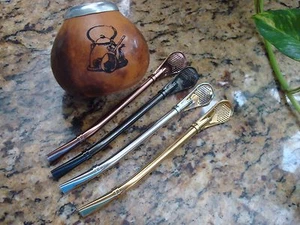 Uruguay Argentina Mate Gourd Yerba With Straw Bombilla,Engraving, Pava, Mate gif - Picture 1 of 19