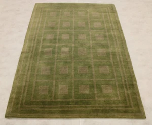 4'0" x 5'8" ft. PADAMI Design Floral Vegetable Dye Hand Knotted Geometric Rug - Picture 1 of 7