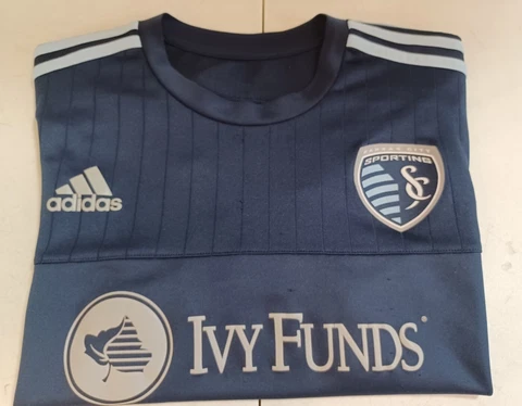 Adidas Adizero KC Sporting Mens Training Jersey Large Navy Blue Throwback 2013 Cover