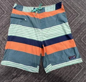 Patagonia Mens Wavefarer Swim Board Shorts Mehrfarbig Gestreift Herren Größe 36 - Bild 1 von 11