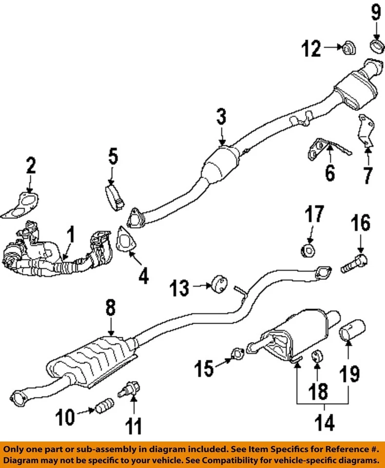 SUBARU OEM 05-14 B9 Tribeca Exhaust Components-Intermed Pipe Gasket 44011AE01A Foto 1 de 1