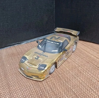 New Raced Version 1:18 Dale Earnhardt & Dale Jr #3 2001 GOLD CORVETTE C5R In Box - Image 1 of 4