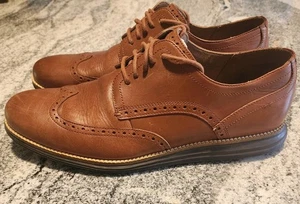 COLE HAAN WINGTIP OXFORD SHOES MENS SIZE 13 MEDIUM BROWN JAVA ORINGALGRAND - Picture 1 of 10