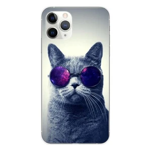 Coque en silicone imprimée compatible Apple iPhone 11 Pro Chat à lunette - Photo 1 sur 6