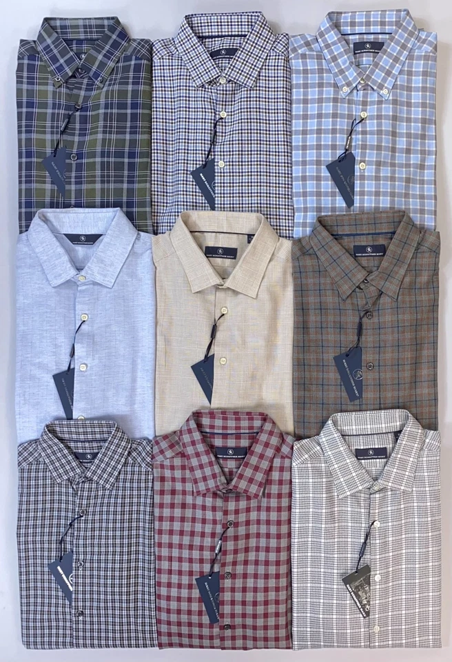 Camisa de manga larga Hart Schaffner Marx de algodón con botones delanteros para hombre Foto 1 de 1