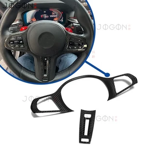For BMW 3 4 Series G20 G21 G22 G23 M3 M4 G80 G82 G83 Carbon Steering Wheel Trims - Picture 1 of 10
