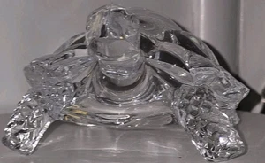 VTG Tortoise Turtle Crystal D'Arques Artisan Ornament Paperweight 7.5" Whimsical - Picture 1 of 19