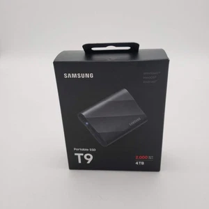 New Samsung External T9 4TB PCIe NVMe SSD PG4T0B/AM - Afbeelding 1 van 4