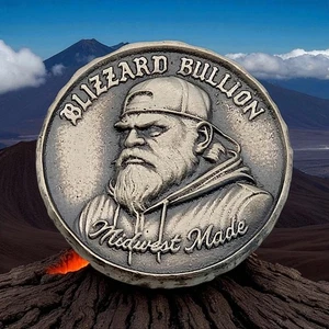 Lingotes Blizzard + Fundición 814 - 'Biker Round' 1,3 oz plata .999 *PROTOTIPO* - Imagen 1 de 8