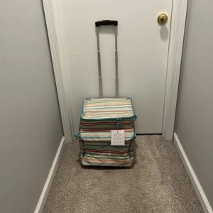 Nuevo con etiquetas Bolso de Mano Thirty-One Grande Enfriador Térmico con Ruedas 16x14x14 Hacer Recuerdos - Imagen 1 de 9