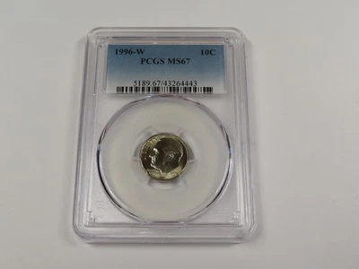 1996 W PCGS MS67 ROOSEVELT DIME 10 CENT COIN - Image 1 of 4