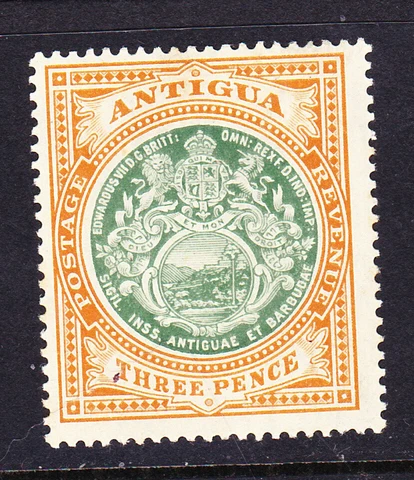 ANTIGUA  Scott # 35   the THREE PENCE MINT very fine   VLH   FREE SHIPPING Cover