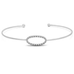 0.12 CT Round VS1 F Diamond Cluster Bracelet 14K White Gold - Picture 1 of 2