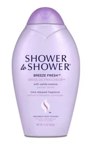 SHOWER TO SHOWER BREEZE FRESH ABSORBENT BODY POWDER 13 OZ - Picture 1 of 2