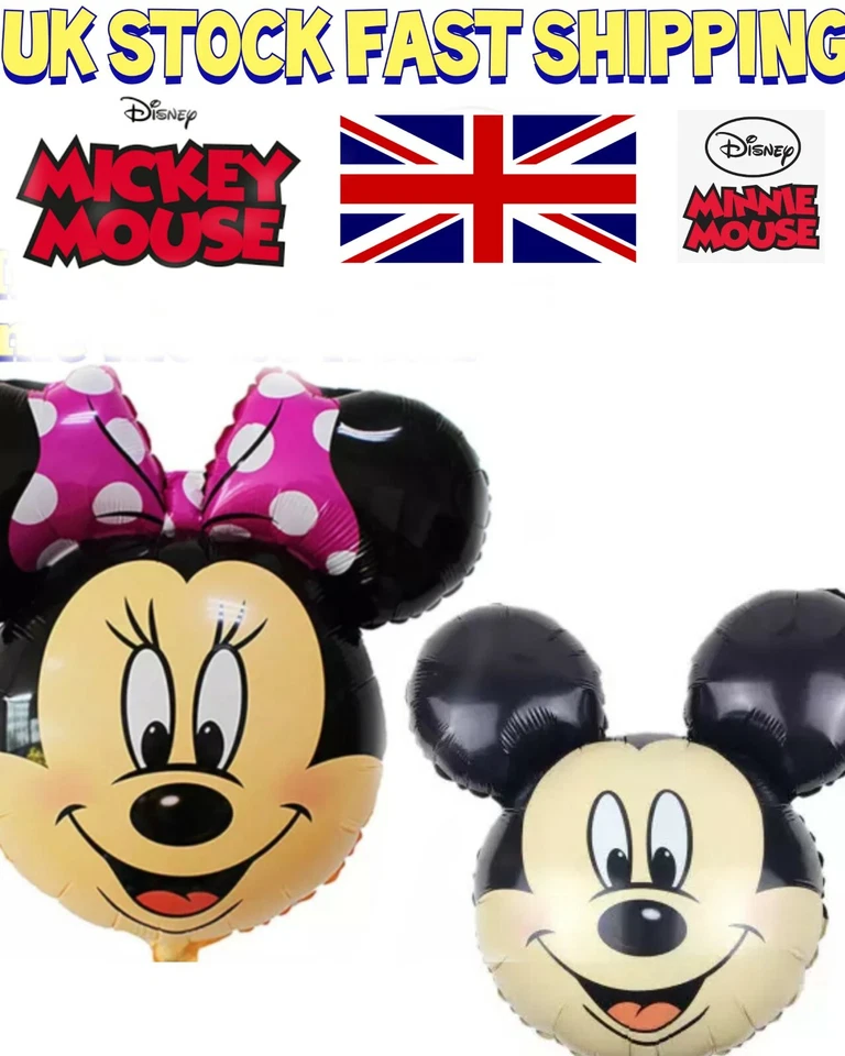 UK Disney Mickey Minnie Mouse 16" Printed Birthday Party Foil Fun Balloons SALE