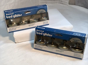 Bassick Bed Glides NOS Kit No 11284 Set Of 4 For Wood Beds Complete Sockets Vtg - Picture 1 of 14