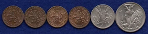 Czechoslovakia 1920s - 1930s 6x High Grade Coins (Ref. t5651) - Picture 1 of 2