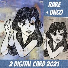 Topps Disney Collect Ariel Royal Grunge Blue + White 2021 Digital Card
